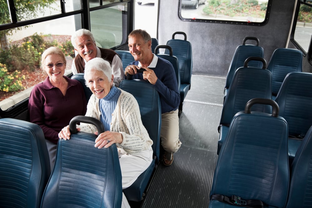Seniors in a bus